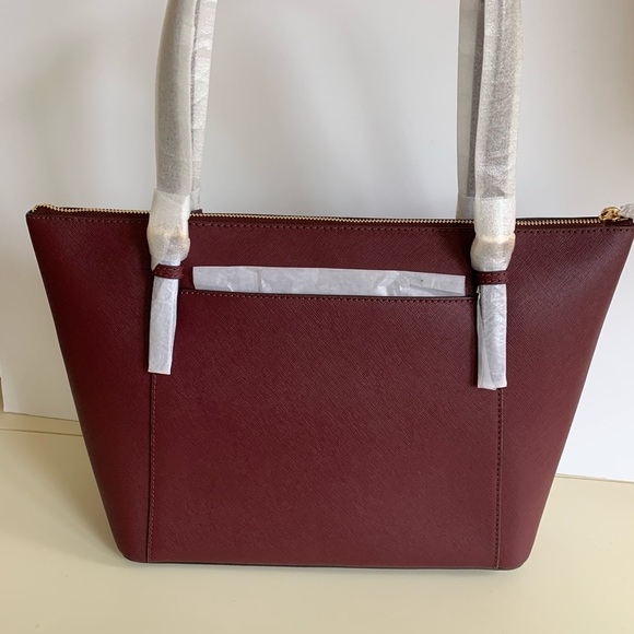 MICHAEL KORS LARGE CIARA TOTE IN MERLOT - Picture 2 of 7